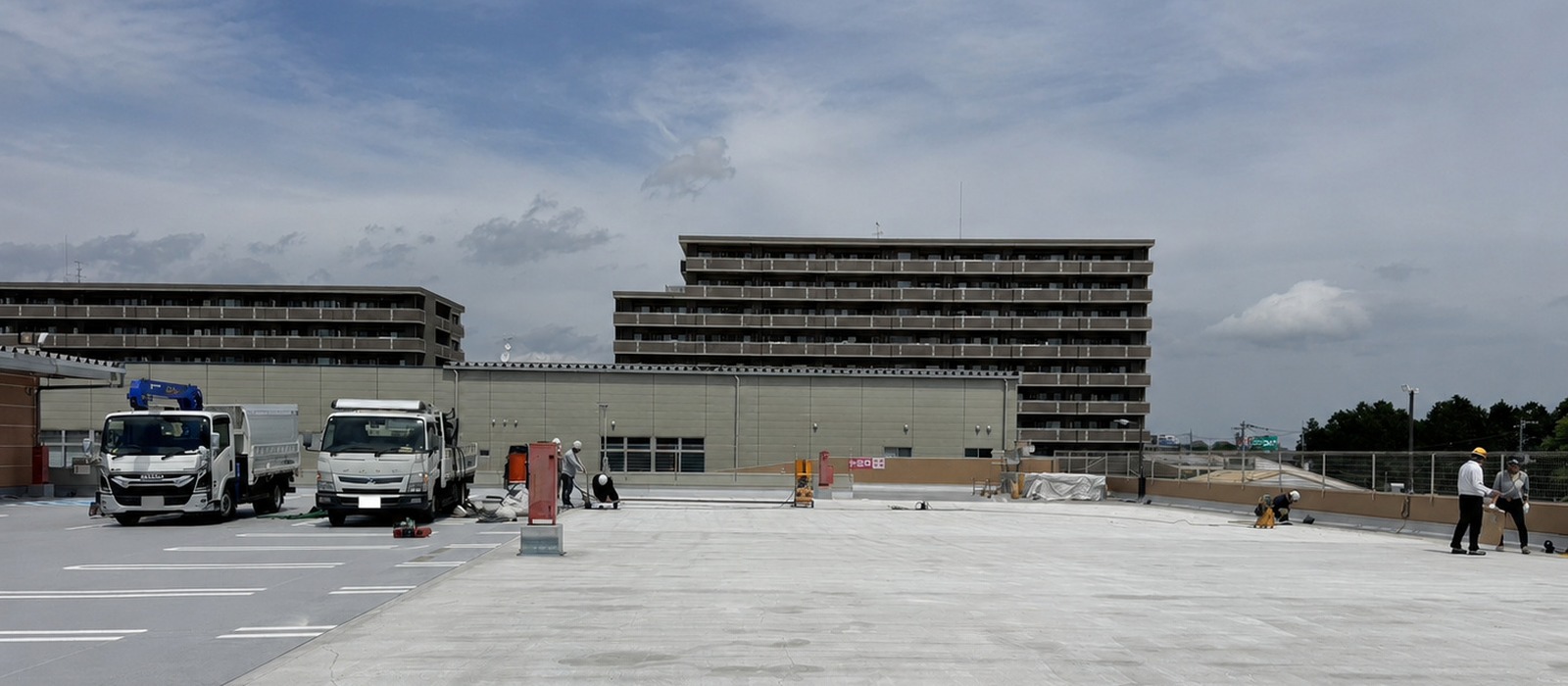 剥離工事の施工現場