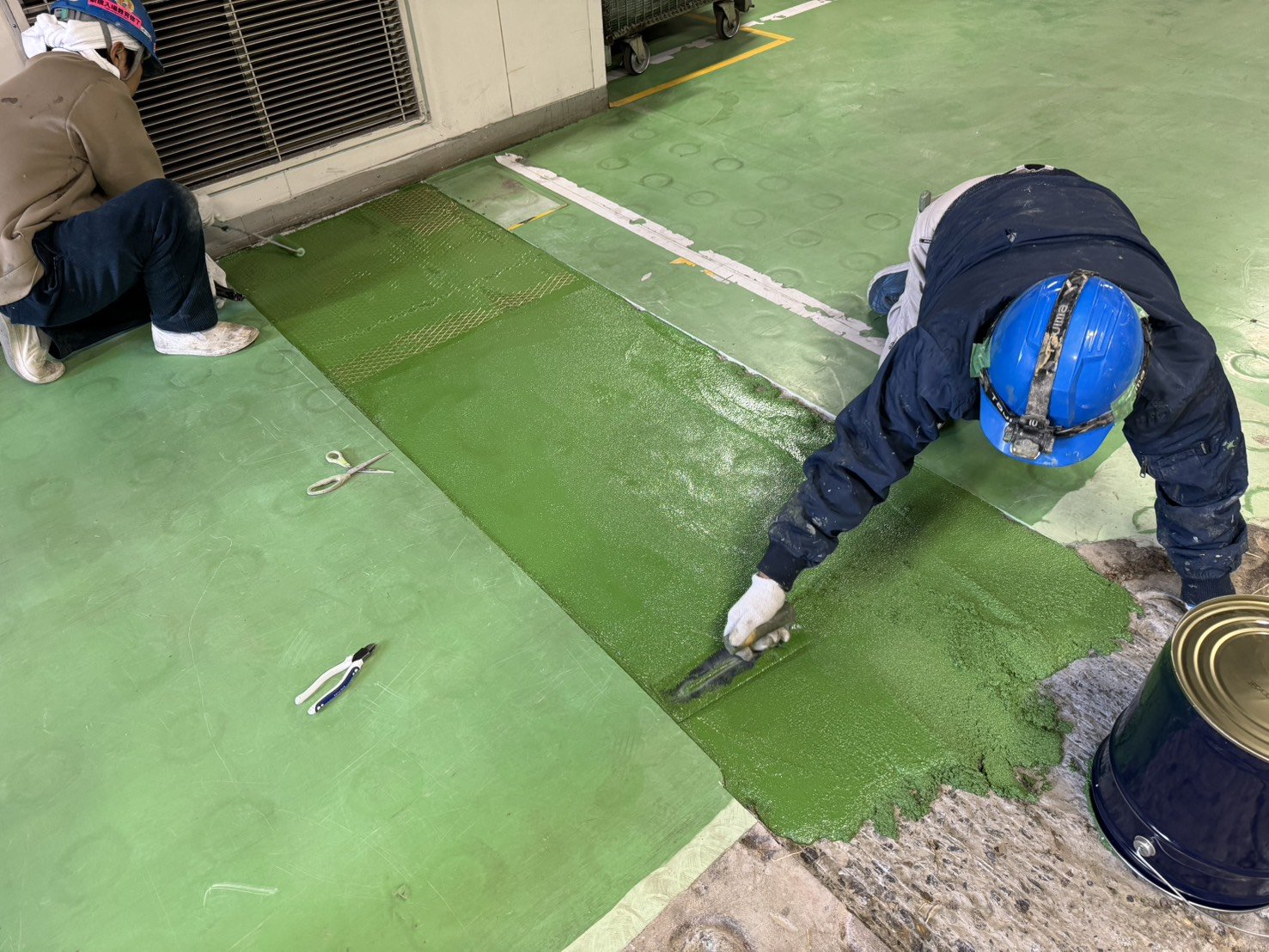 埼玉県三芳町／精密工場／塗床工事の施工写真