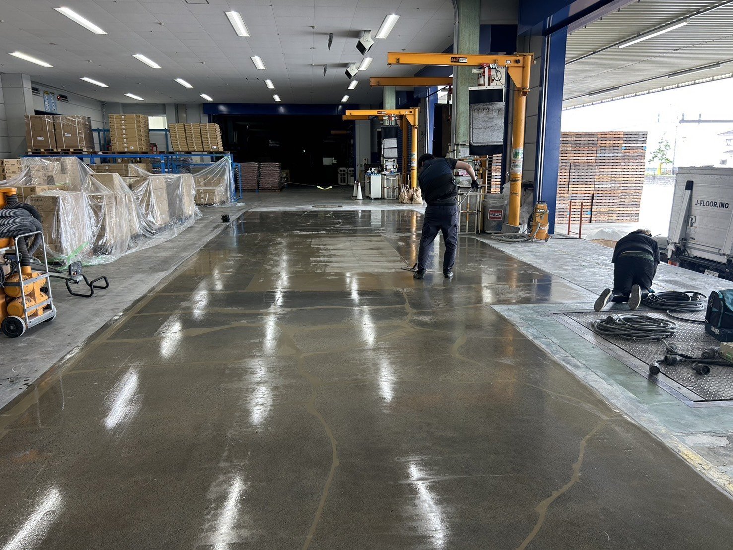 千葉県山武市／製造工場／塗床工事の施工写真