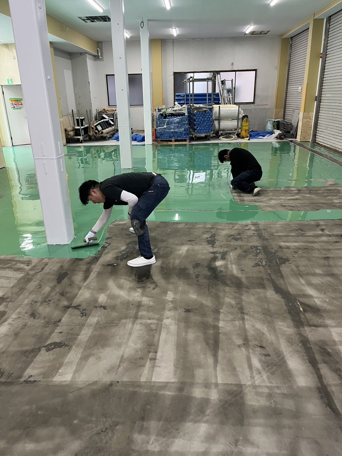東京都江戸川区／倉庫／塗床工事 施工写真