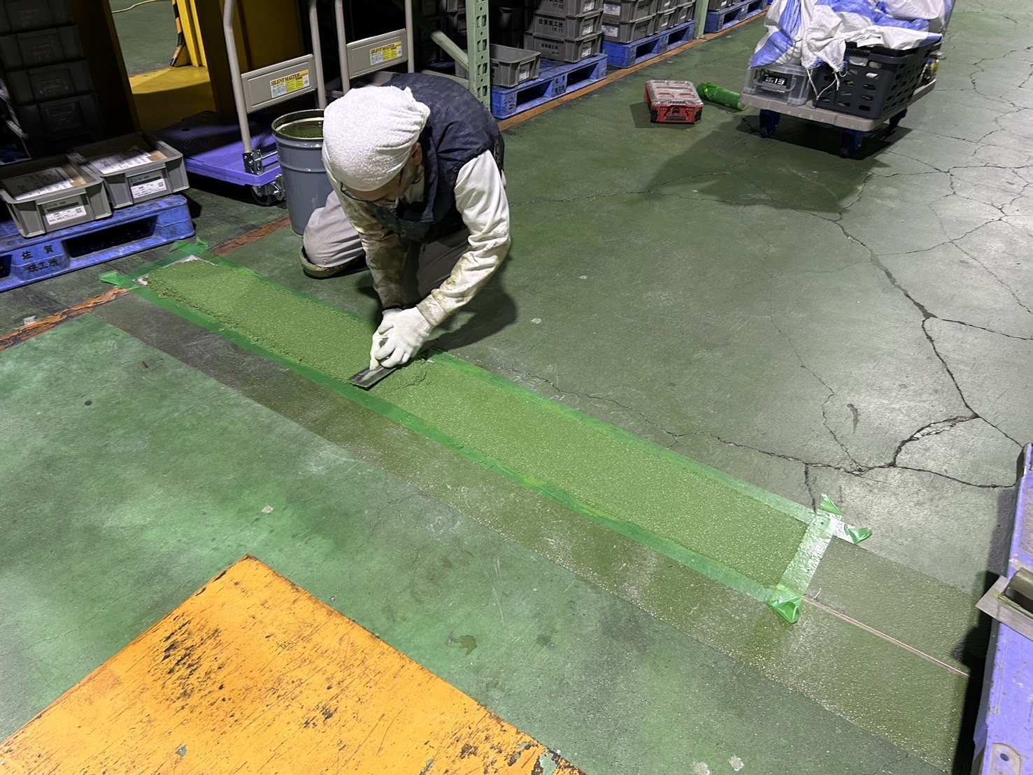 埼玉県三芳町／倉庫／塗床工事 施工写真