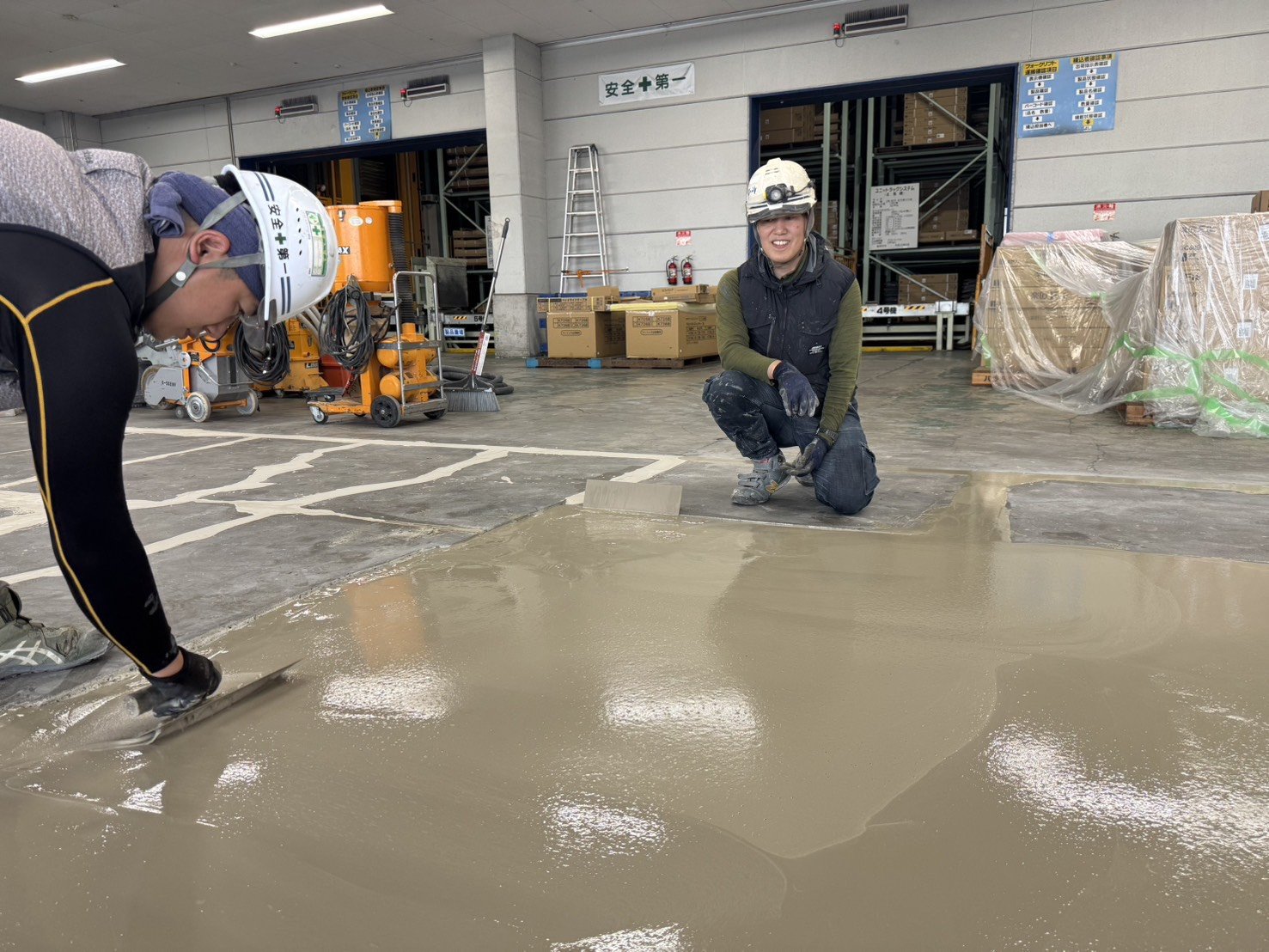 千葉県八街市／家具製造工場／塗床工事の施工写真