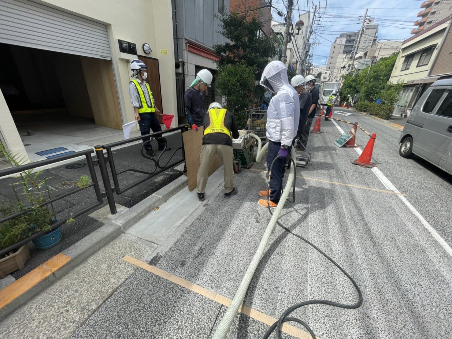 東京都品川区／道路／ブラスト工事の施工写真