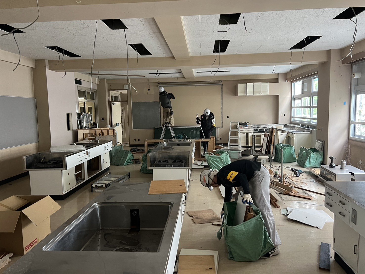 東京都文京区／区立中学校／その他 施工写真